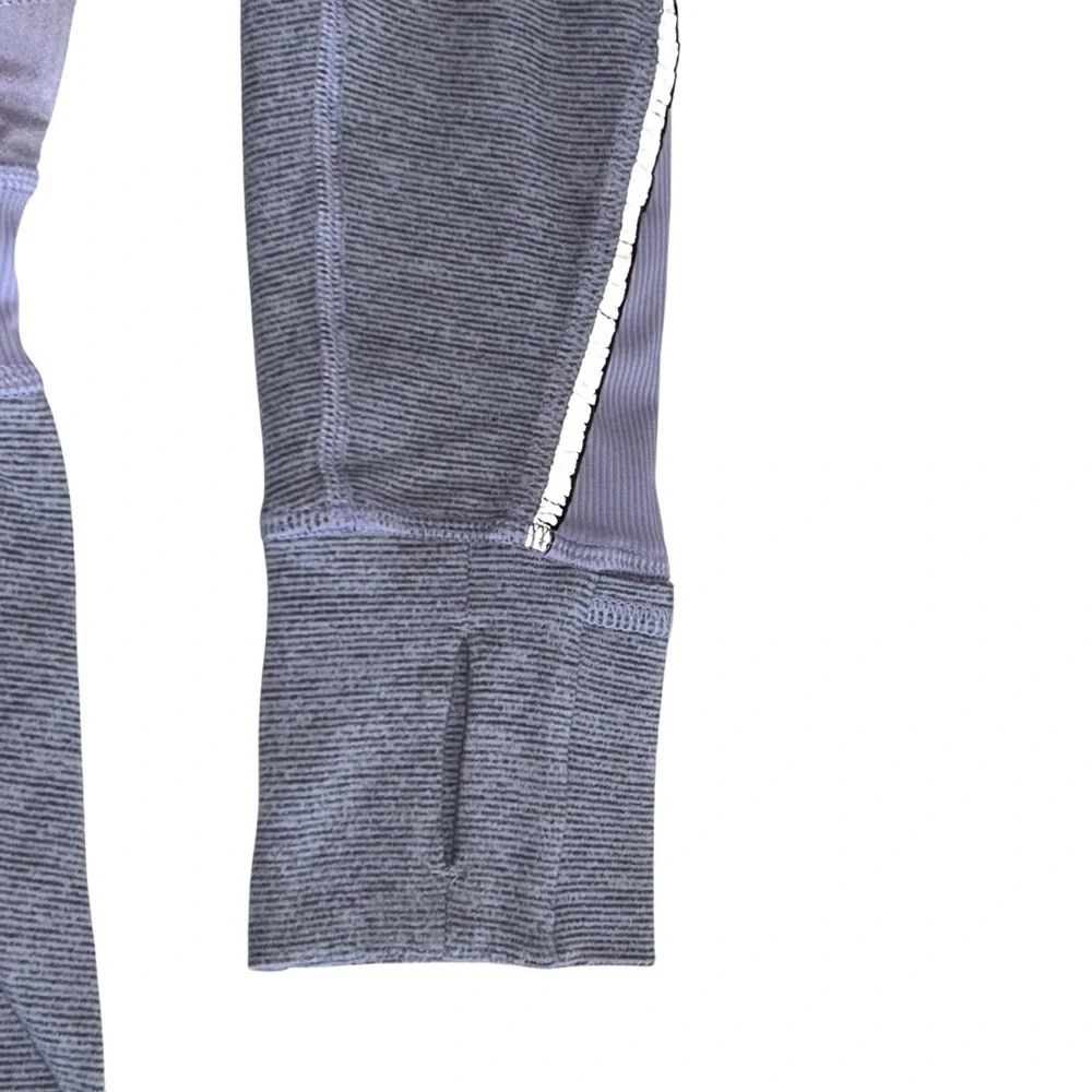 Lululemon Reflective Run Full Tilt Pullover Half Zip Top - 8 - Purple, Gray